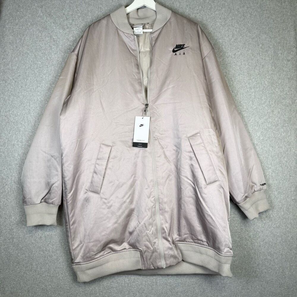 Nike Air Therma-Fit Women’s Bomber Jacket Size XL extra Large Gray DD4640-033 NW